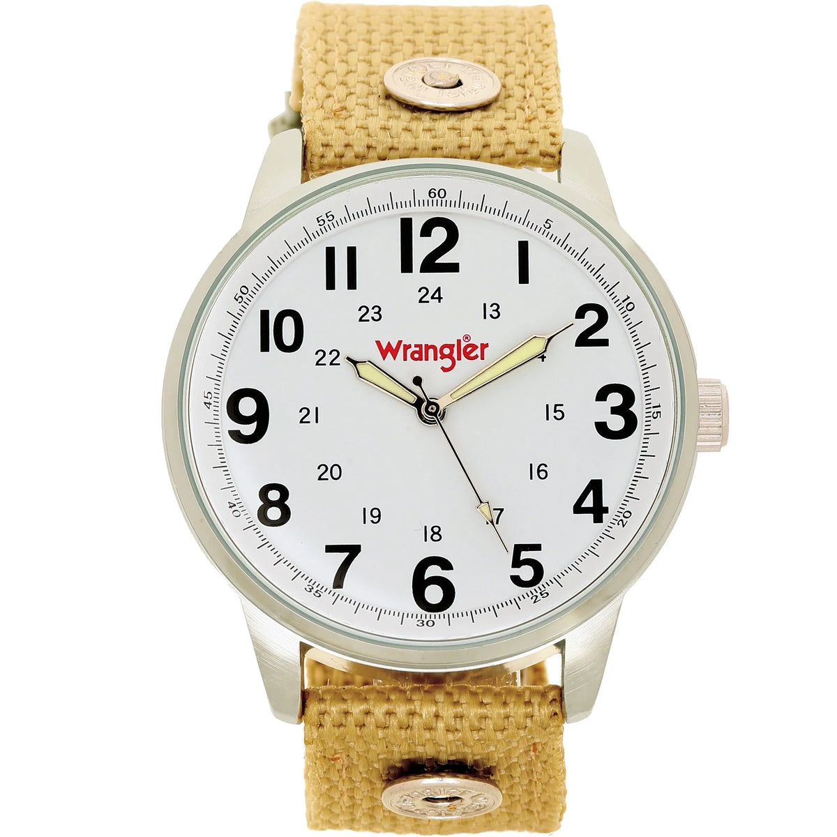 Nylon Wrangler Watch Strap 42mm Wheat White dial, Colored