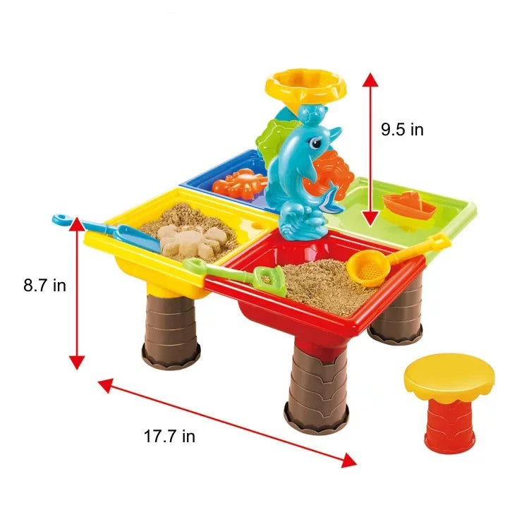 Mundo Table Water Set Pcs Beach Toys Dolphin Toys 25 Activity with Sand