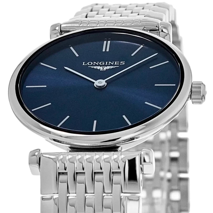 Women's La Longines Grande Watch Quartz Steel Blue L4.209.4.95.6 Dial Classique