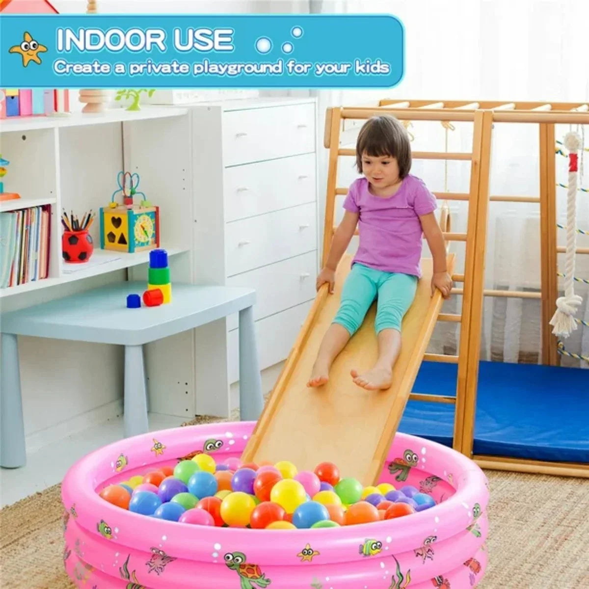 Padding Babies Rings Inflatable Family Kids,Toddler for Pool (Pink) Up for Baby 51"x13" Blow Outside 3 Pool Round Pool,Swimming PVC