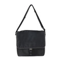 Prada Pre-Owned PRADA metal leather messenger logo (Good) triangle silver black bag 2VD951 mark shoulder fittings nylon