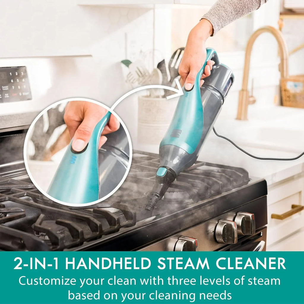 Cleaner Green & Hard with Upholstery, Washable Mop Floor and 2 Pads Kenmore 2-in-1 Steam 2pcs SM2050 Modes Carpets, for Rugs