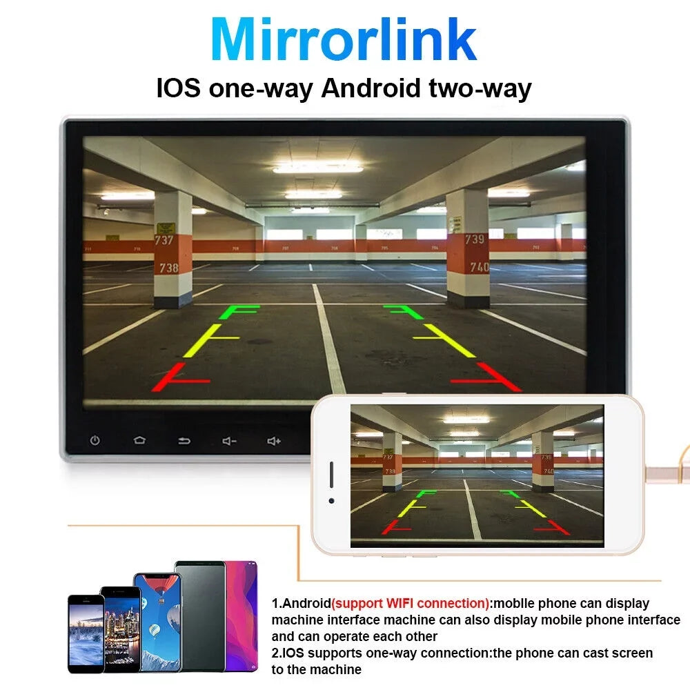 Inch Player Rotary Navigation Android Din GPS Spindle with - JahyShow Dual 10.1 Double 9.1 Touch Screen