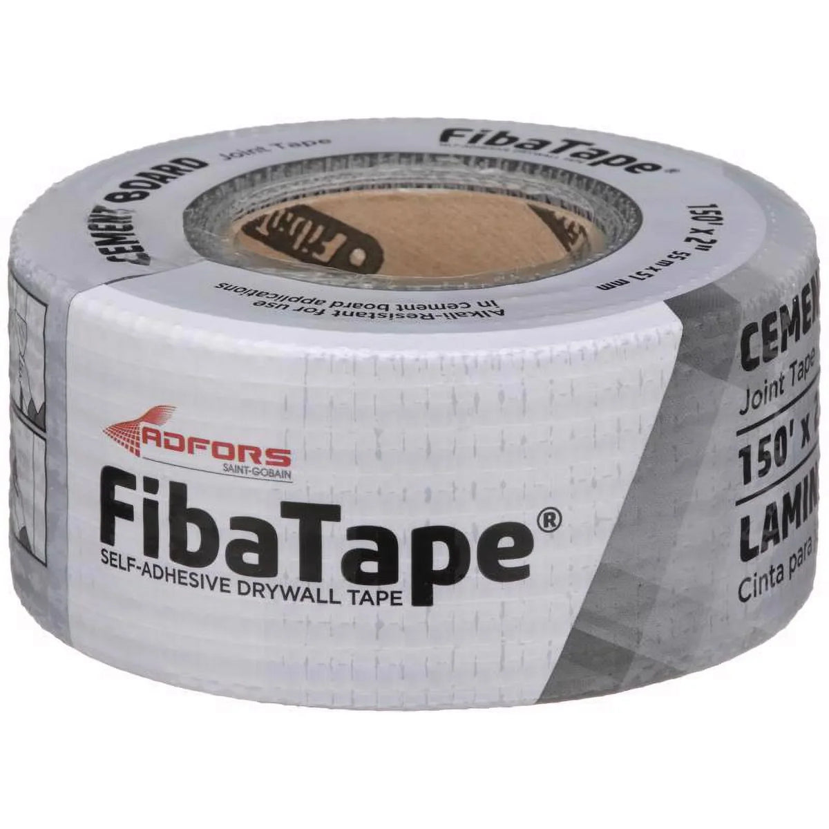 1 150 W Self Mesh Saint-Gobain X In. Fibatape L Gray Pc, 2 Alkali-Resistant Adhesive Ft. Fiberglass Adfors