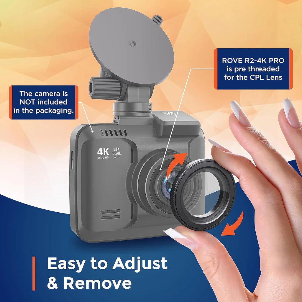 Ultimate Filter, for ROVE Cam R2-4K Circular Lens Anti-Glare and ROVE CPL Polariser Dash Models R2-4K PRO