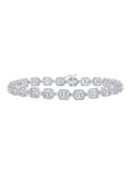 Worldwide Square 10k Link Bracelet Jewelry Diamond Ctw 4 Gold Baguette Macey White Mens