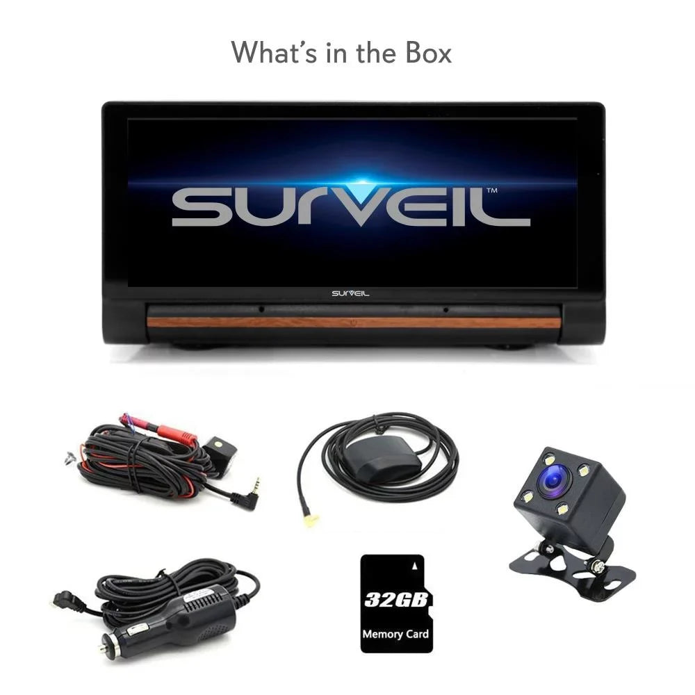 Dash Pyle Wireless GPS DVR w/ Android Display Backup Camera 7" Cam Surveil and