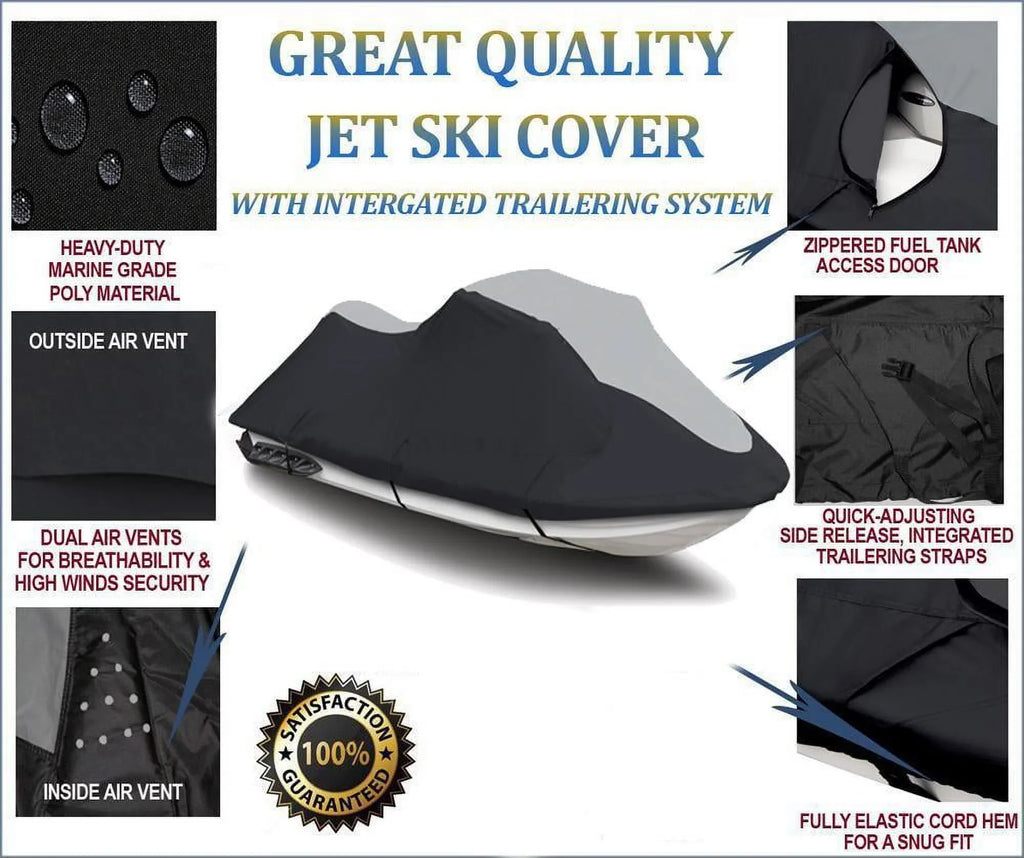 JETSKI PWC Cover 2007-2014 YAMAHA Black/Grey Jet cover Compatible SUPER TOP HEAVY-DUTY LINE for OF CRUISER ski WR THE VX