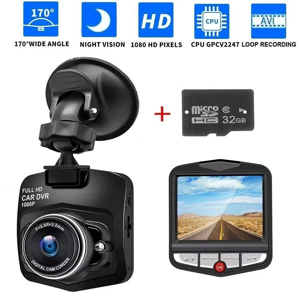 Full 2.4'' 1080P Vision Cam HD Front Car Rear Night Dash or DVR Camera G-sensor