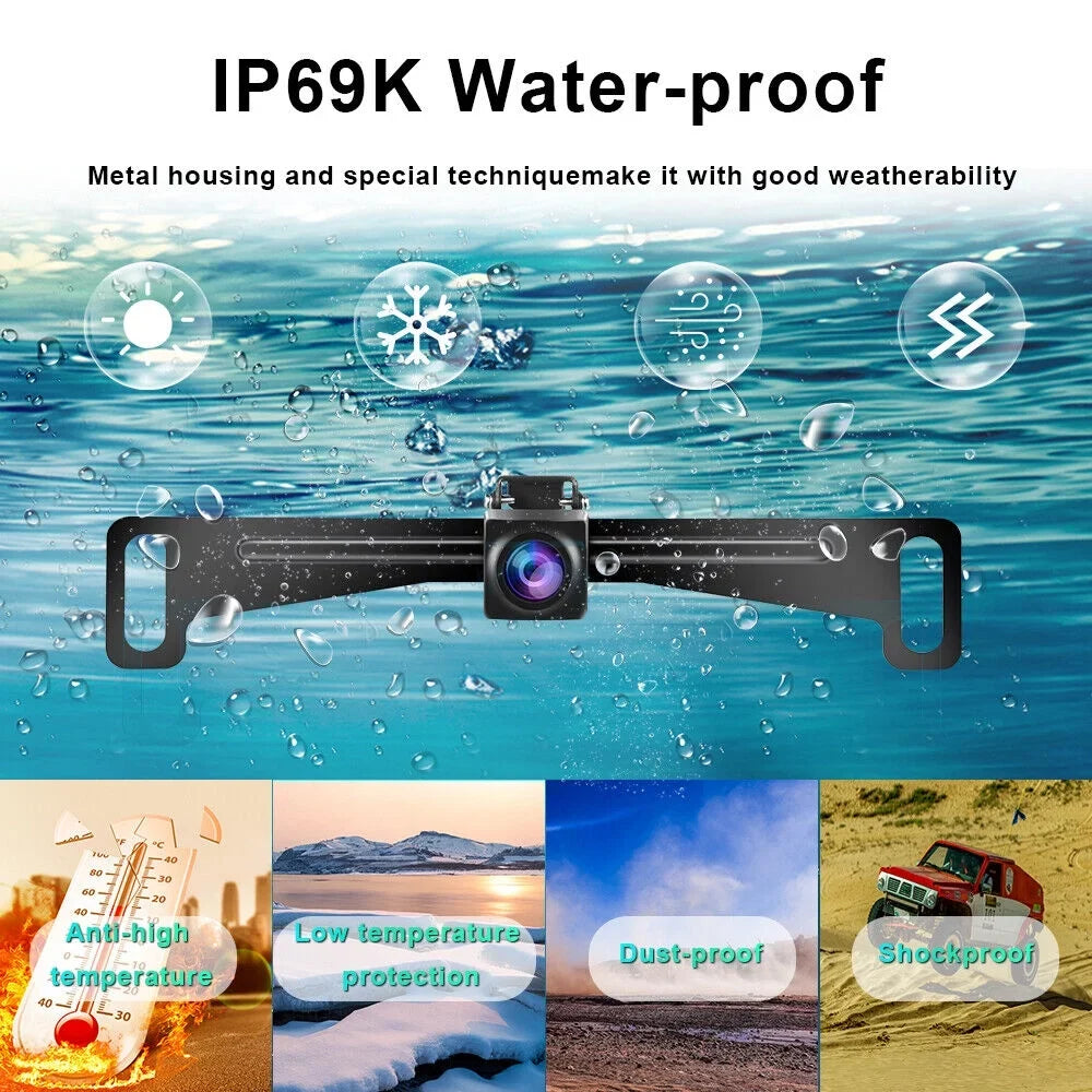 Camera System HD 4.3inch Car License Rear Parking Plate Reverse View Backup Monitor