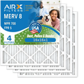 AIR. Premium USA FPR 16x16x1 Electrostatic HVAC & by Pack 700 Air Filter 5 CLEAN AIRX MPR Conditioner Filters WICKED Made Pleated FILTERS 8 4 Filter MERV 16x16x1 Air to Comparable Furnace AC