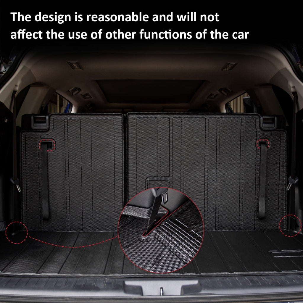 with Highlander Cargo 2020-2024 Liner Toyota Mat Accessories Highlander Fit Mats Car Trunk Backrest