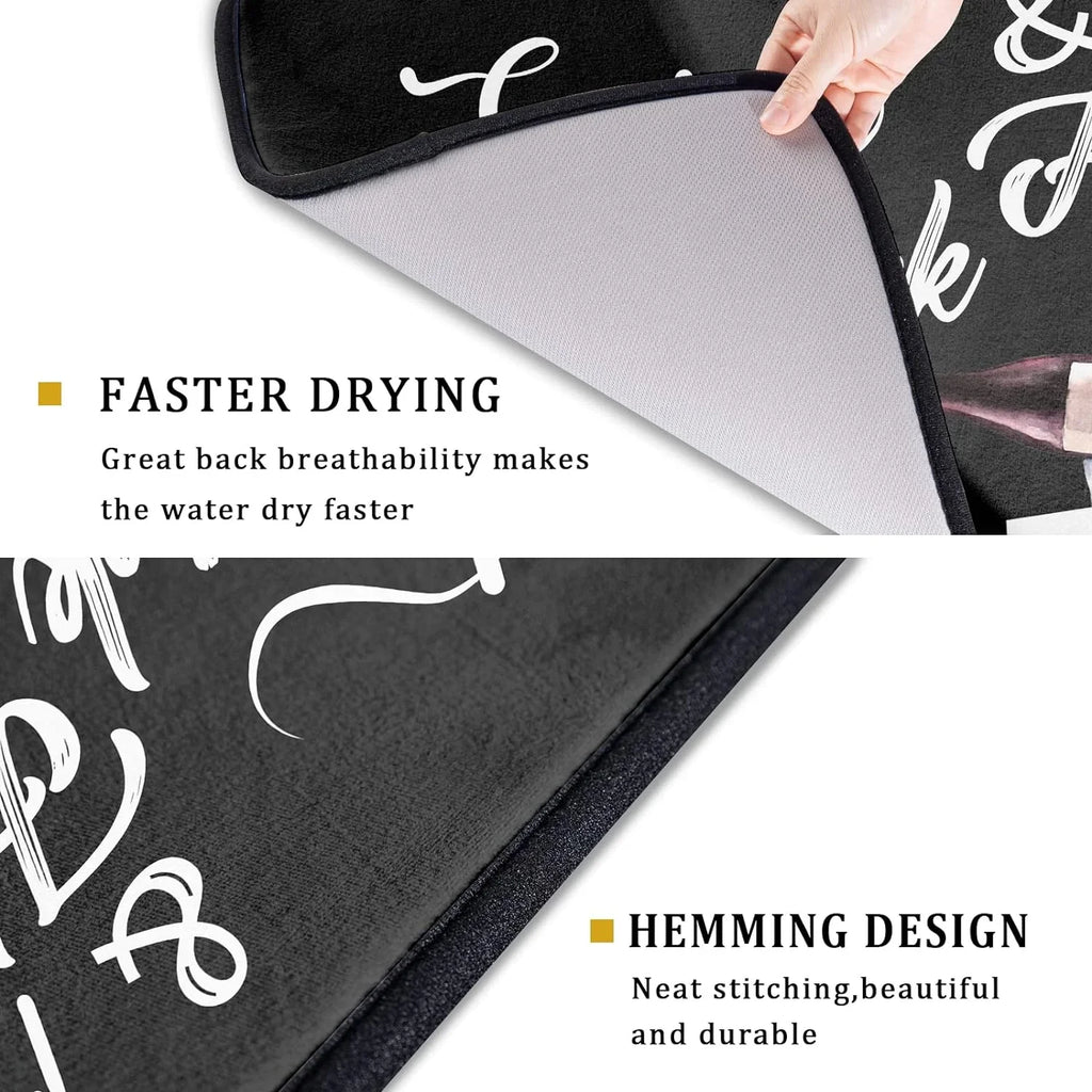 Drying White Dish Mat Chubby Pad Drainer Fat Wellsay Drainer Glass 18x24 Fatigue Pasta Bistro Dishes Chef Buffalo Plaid Rack Black Plump Mat Mats Kitchen Anti Wine Cook Red Check Dish Decor Italian