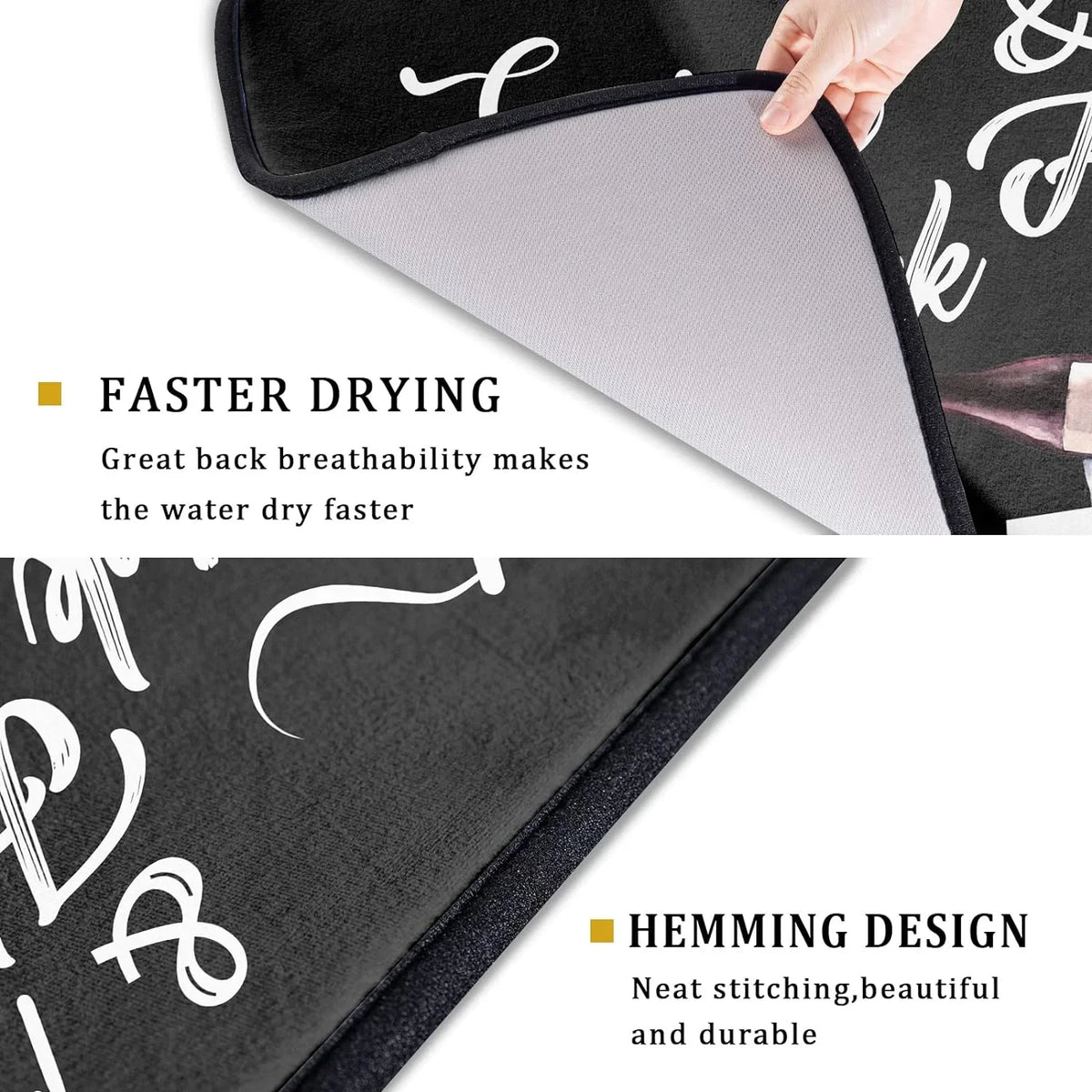 Drying White Dish Mat Chubby Pad Drainer Fat Wellsay Drainer Glass 18x24 Fatigue Pasta Bistro Dishes Chef Buffalo Plaid Rack Black Plump Mat Mats Kitchen Anti Wine Cook Red Check Dish Decor Italian