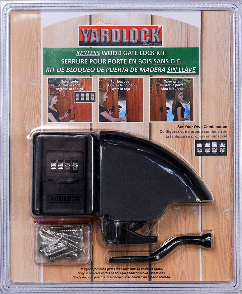 (MBX-2016Y-3ESF) Gate Keyless Lock Gatelock, YARDLOCK Secure