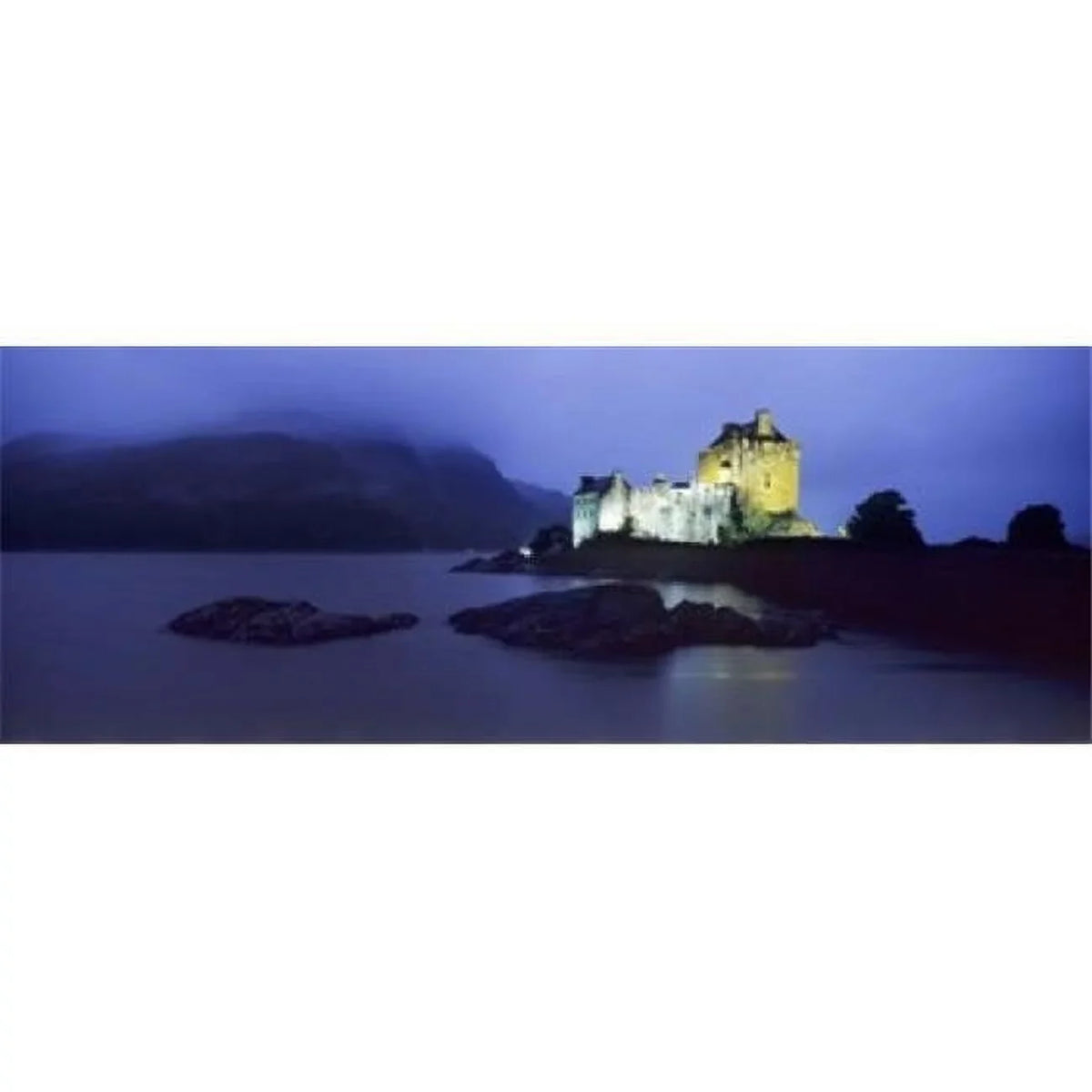 Castle 12 dusk Duich Region Print x at Poster - Dornie Loch up Castle Highlands Donan lit 36 Scotland by Eilean