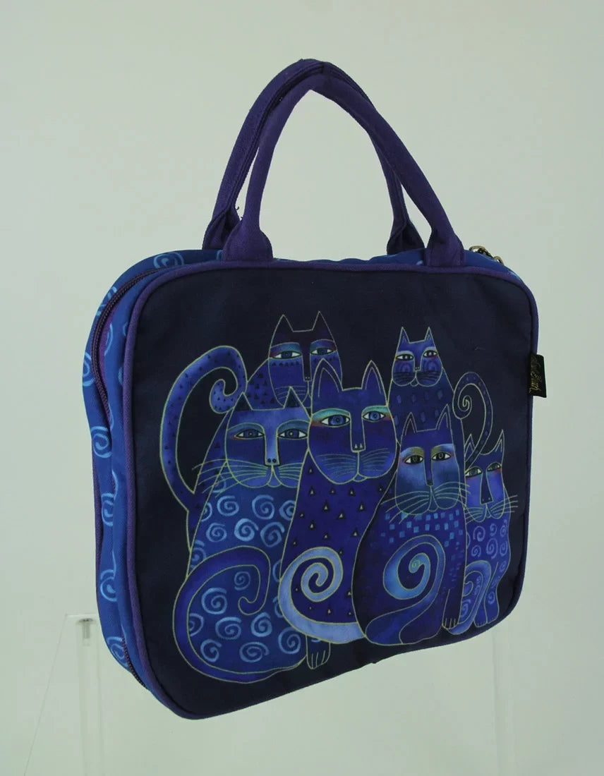 Tote Travel Burch Cats Cosmetic Indigo Laurel