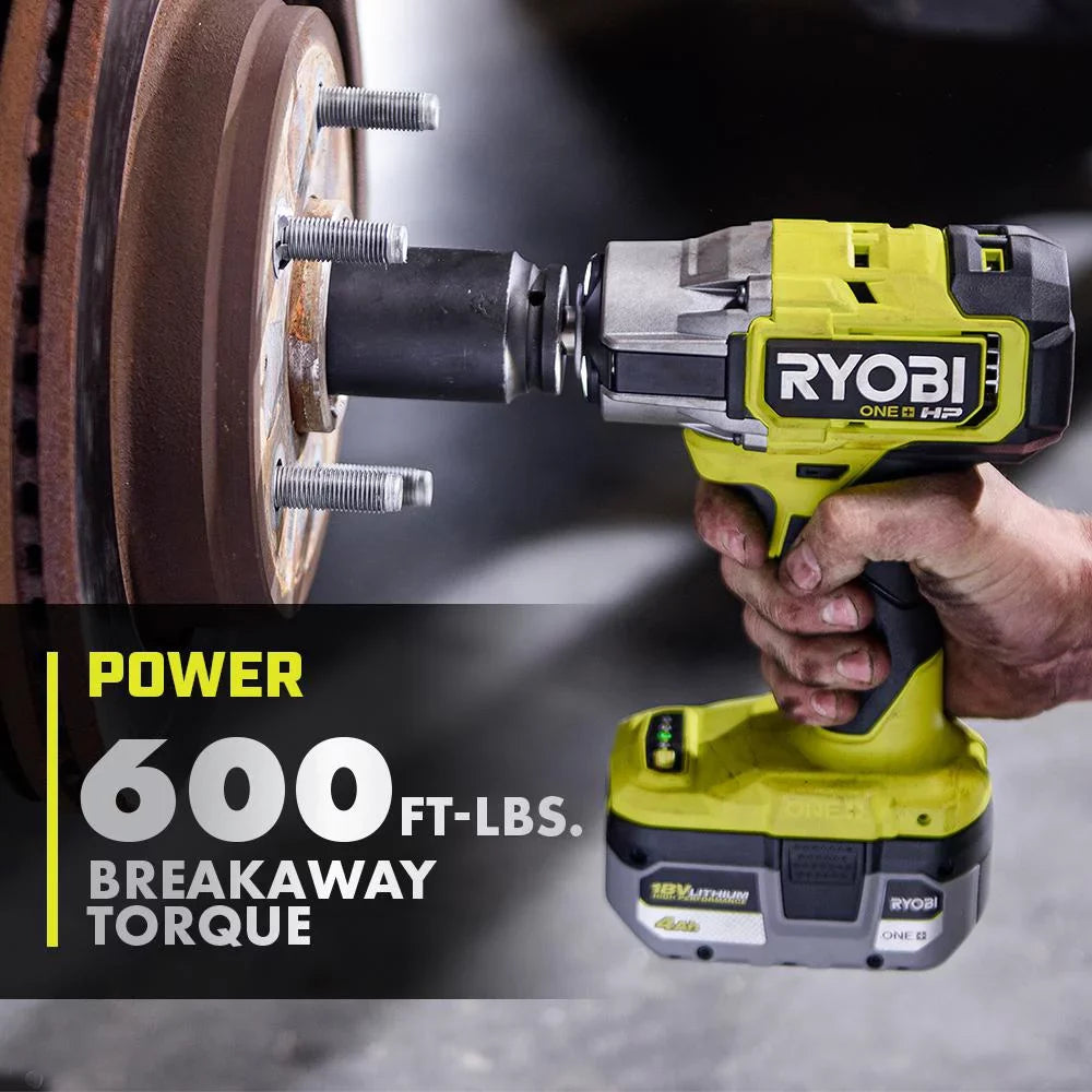 Cordless ONE+ Impact 4-Mode (P262) Wrench 18V (Tool HP in. 1/2 RYOBI Only) Brushless