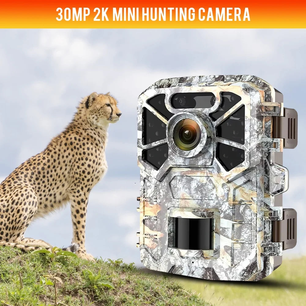 with Monitor 120° 2k Trail Game Infrared Night Monitoring, Waterproof Surveillance, Angle Camera, 30MP Lens with Farm Hunting Wildlife Vision Trail Camera Wide
