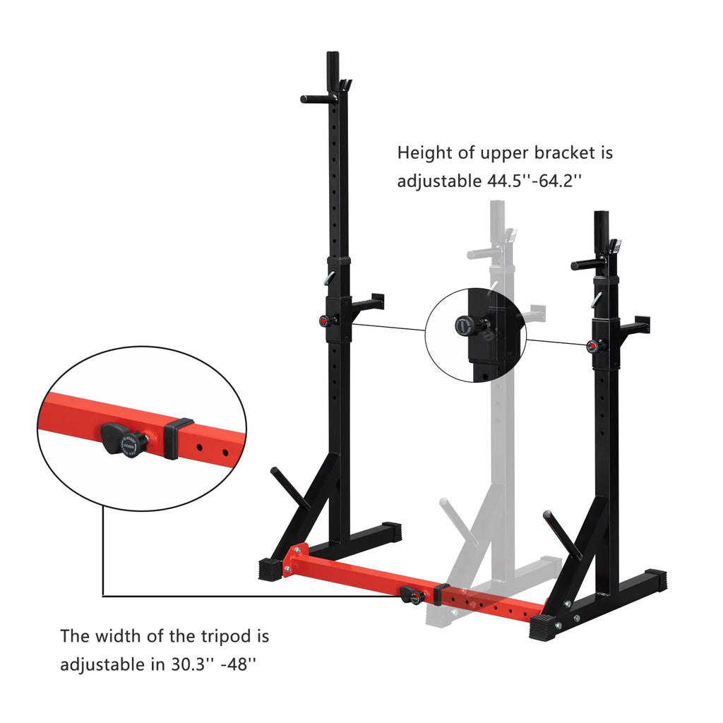 Fitness Kmowoo Barbell Bench Indoor Press Multi-function Trainer Adjustable Stand Home Squat