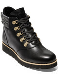 Boots Breathable Wedge 1/2" HAAN B 7 Resistant Womens Nantucket Black Waterproof Traction Toe Cushioned Platform Lace-Up Hiking Slip COLE Round