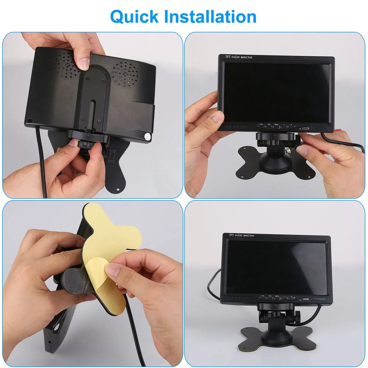 Night Waterproof Car Trunk Parking SUV with Vision IP67 for Parking Reverse Camera, Car System, Rearview Reverse Vehicle 7In Car Backup Monitor Camera, Van System Reverse