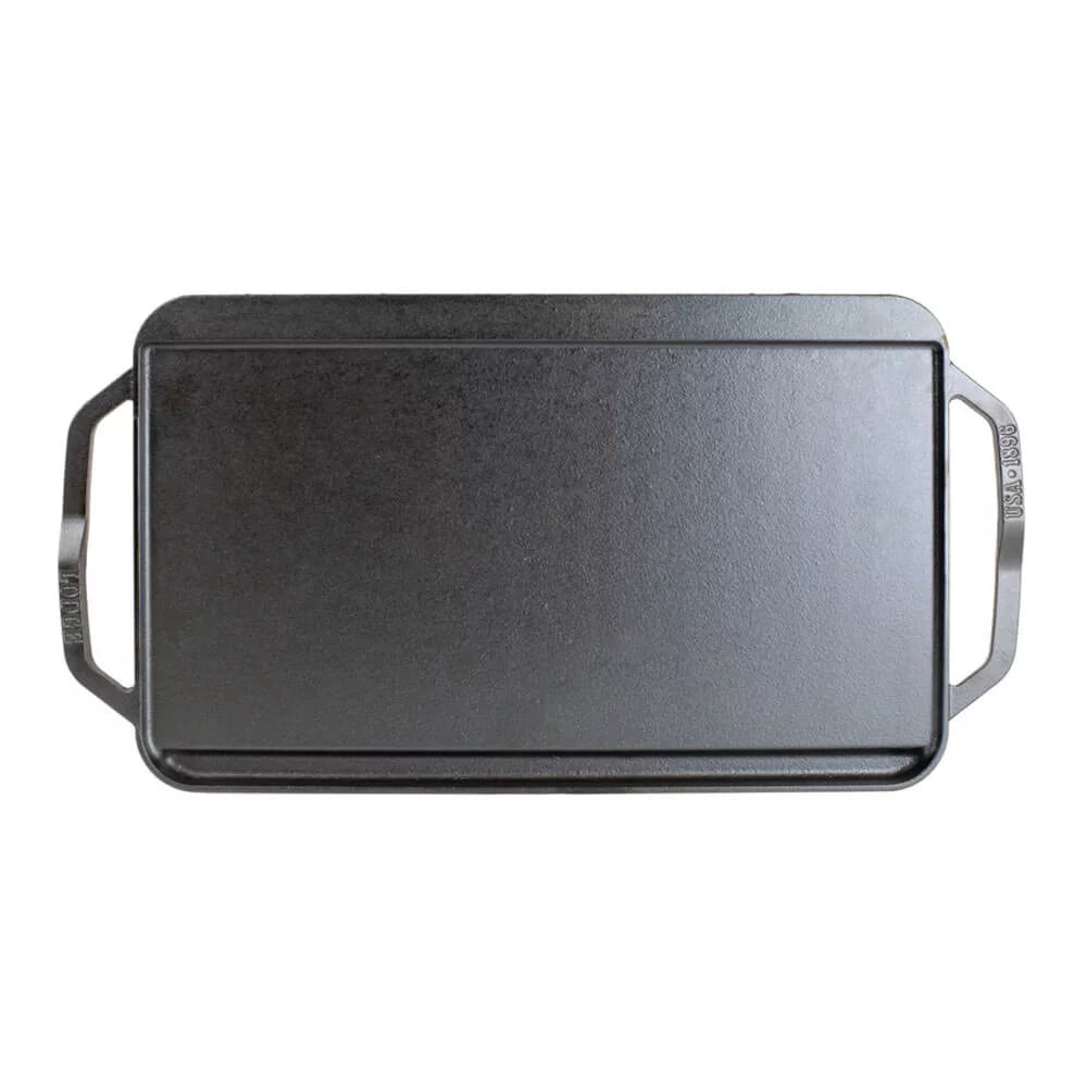 with Skillet & Handles Reversible Iron - Collection Cast Iron Grill Griddle Oven, Flat Stovetop, for - Fire Cast Burner Grill/Griddle Open Lodge Double Cast Chef or Grill, Iron
