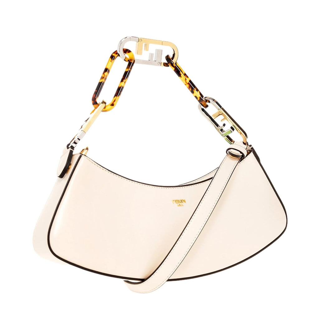 Fendi Shoulder Calfskin Bag Ivory Leather Swing O'Lock
