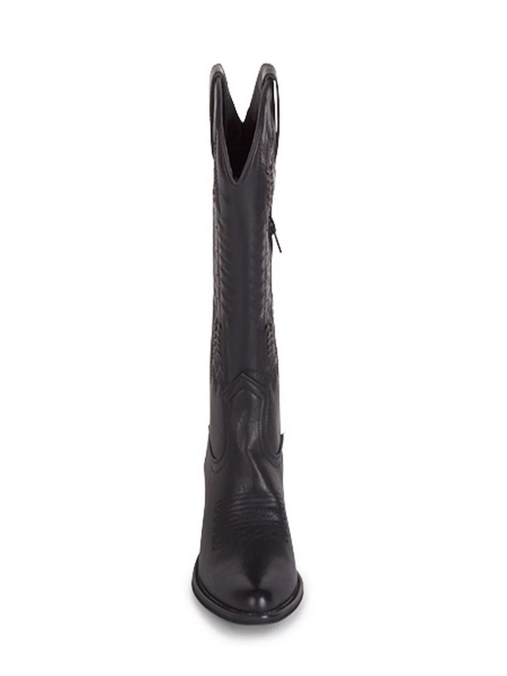 Block Pull Heel Woven Black Toe 5.5 WANTED Boot Tabs Texan Detailing Western Padded Whip-Stitch Pointed Womens