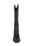 Block Pull Heel Woven Black Toe 5.5 WANTED Boot Tabs Texan Detailing Western Padded Whip-Stitch Pointed Womens