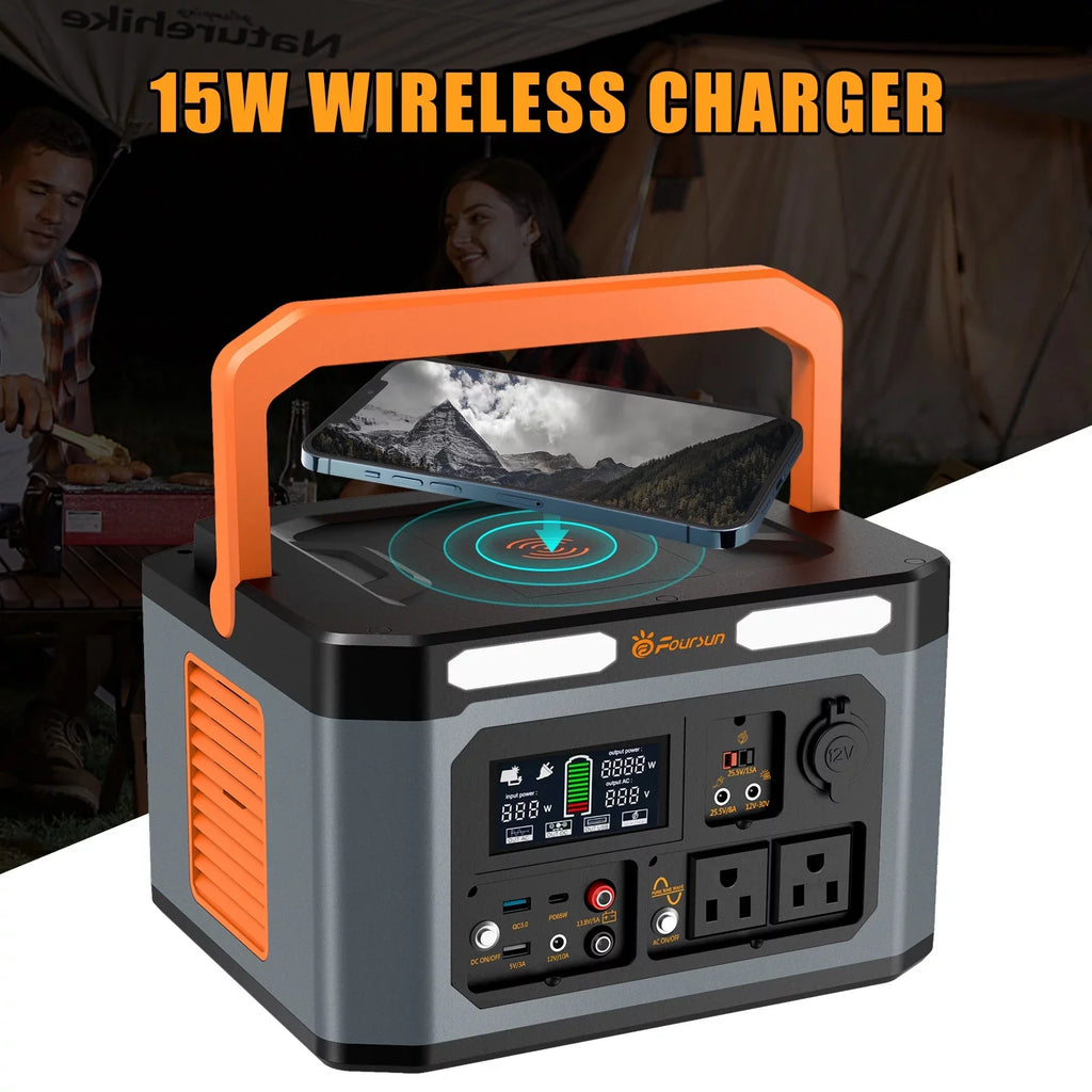 Home 2 ,Wireless Backup, Generator 65W,Solar for x Peak) Portable Camping charge,PD Power AC Emergency, 1500W 1500W(3000W Station,1598.4Wh Foursun with Outlets