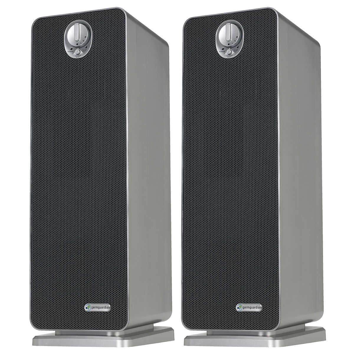 Air Purifier, 22 UV Reduction, True with and HEPA Sanitizer GermGuardian 2-pack Odor