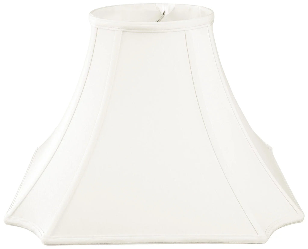 Square Lamp Royal White Shade Designs Cut 10" Corner Inverted