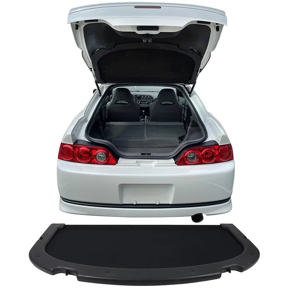 Privacy 02-06 RSX Luggage Cover Compatible Motorsports Acura Ikon OE Trunk Cargo Black Style with