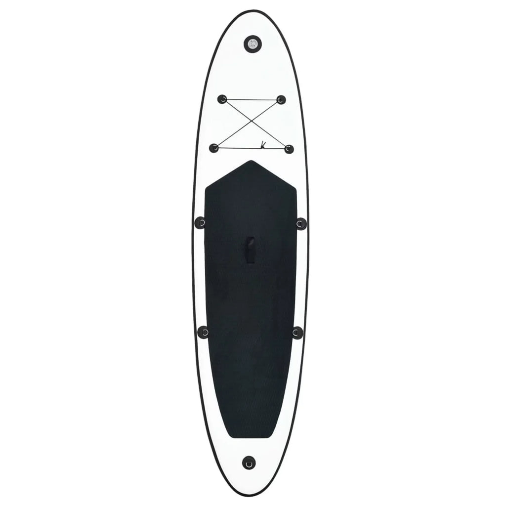 Inflatable White Paddleboard and Set Black Walmeck