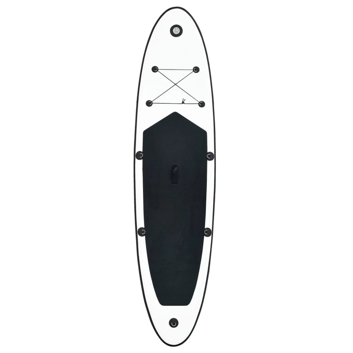 Inflatable White Paddleboard and Set Black Walmeck