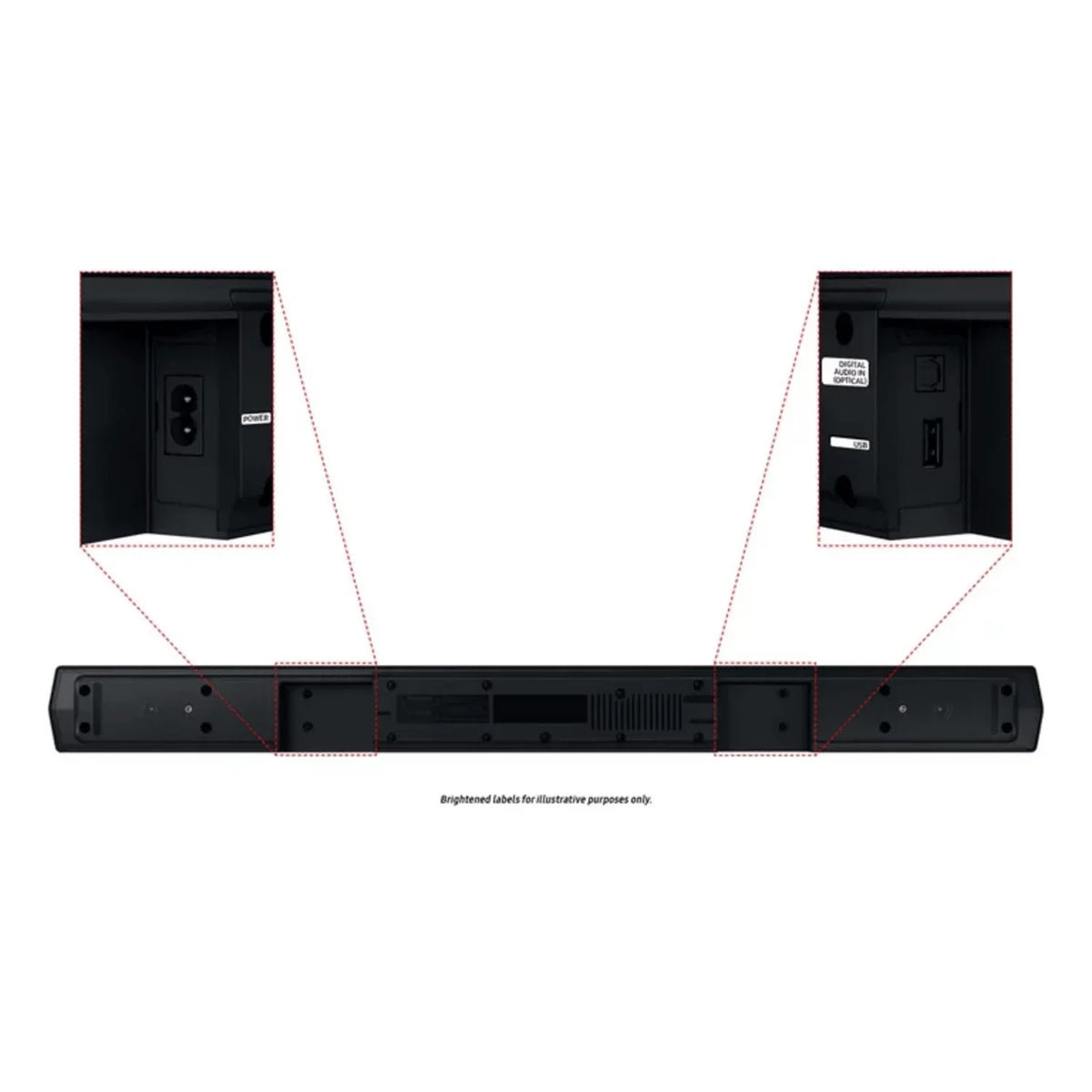 Speakers Samsung w/ Subwoofer Restored HW-C47M/ZA B-series 4.1.ch Rear Soundbar (Refurbished) and