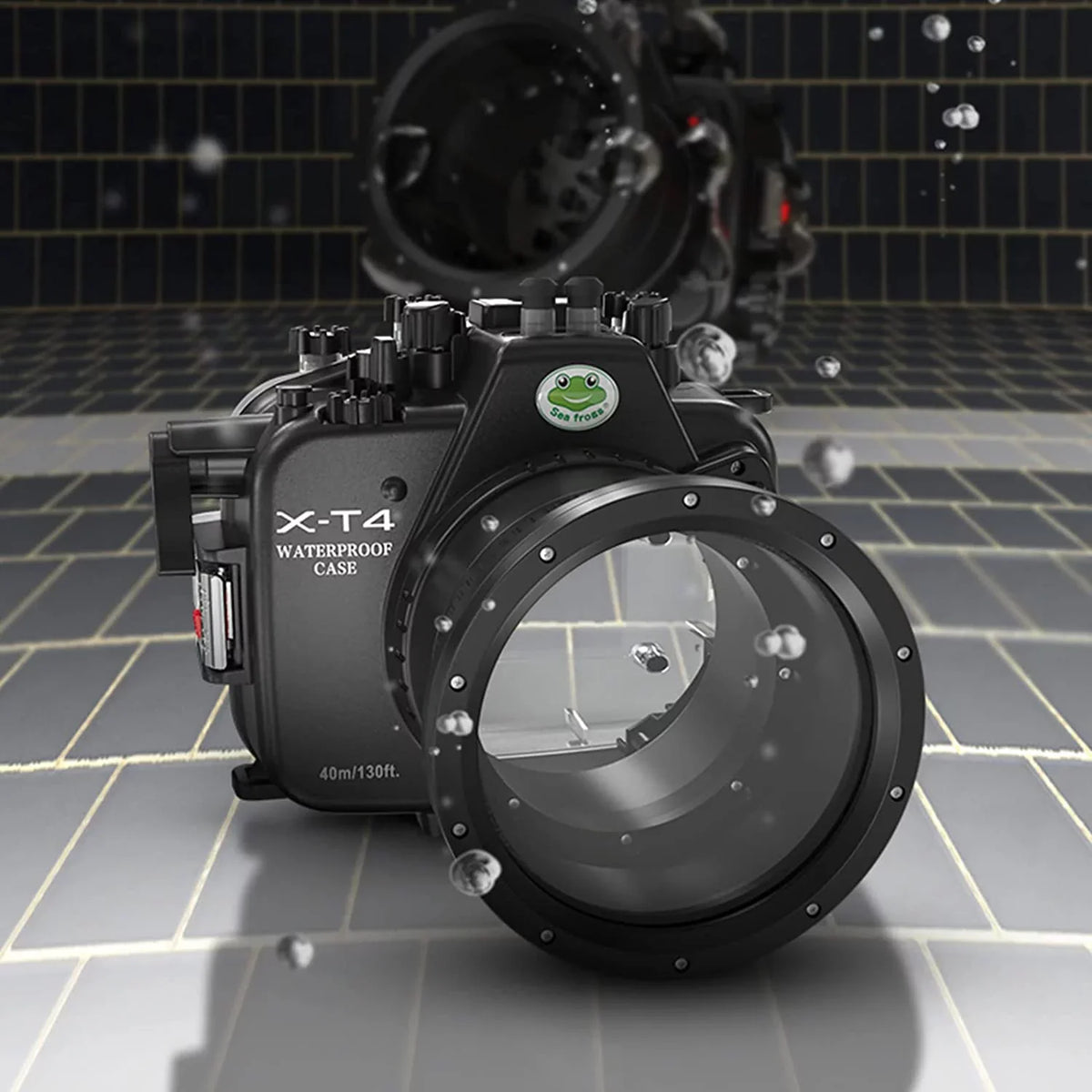 X-T4 for Scuba Seafrogs Flat Camera Port Case Waterproof Fujifilm w/Short Underwater Fuji [40M/130FT] Housing xt4