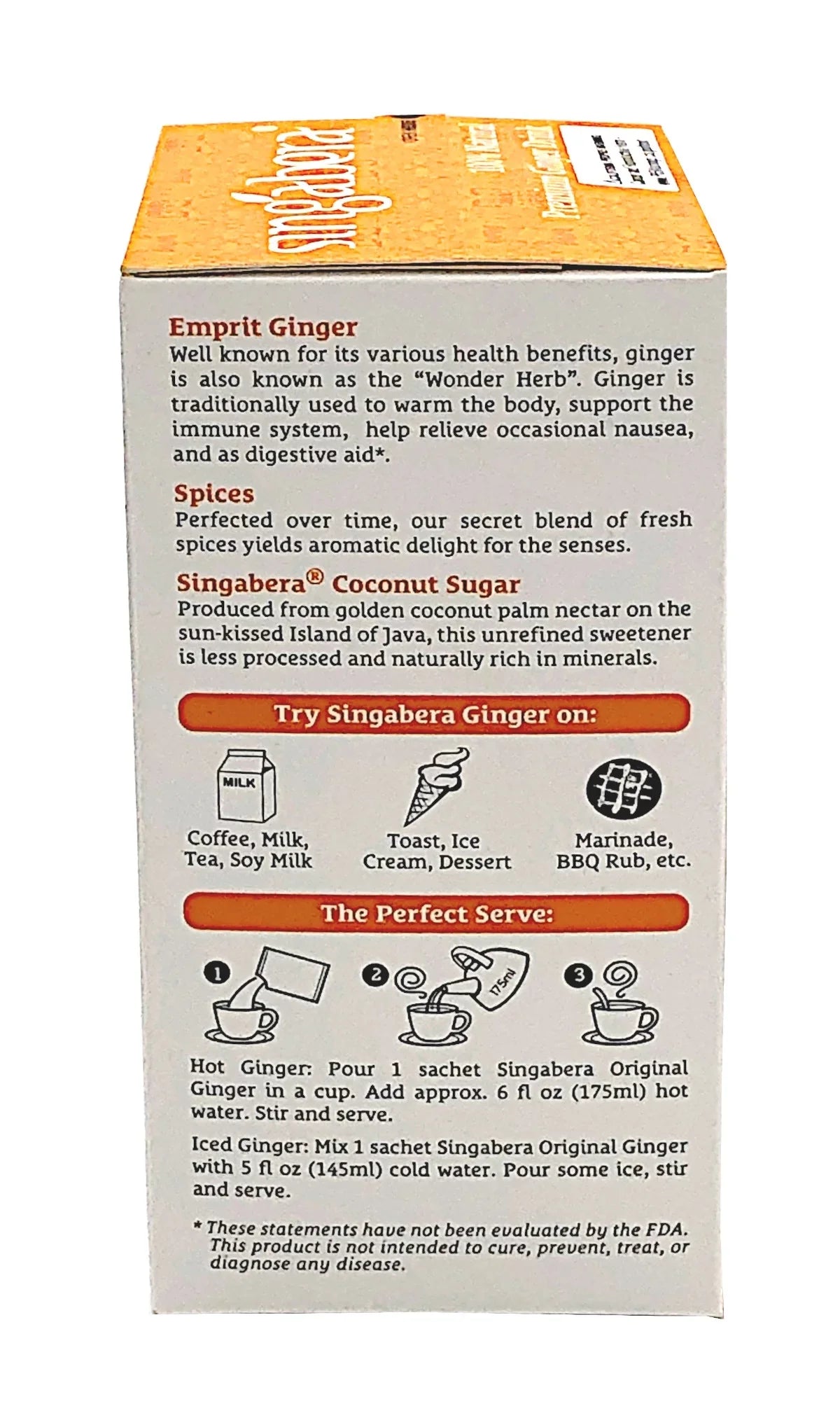 3 Singabera of Pack Drink, Original Ginger