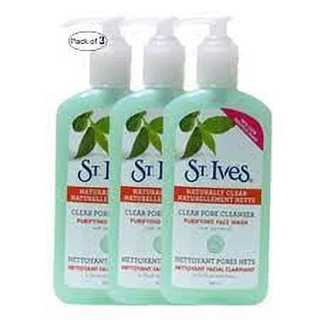 3 Clear With of Purifying Wash pack Pore ST. Ives Tree Face Tea Oil(200ml) Cleanser