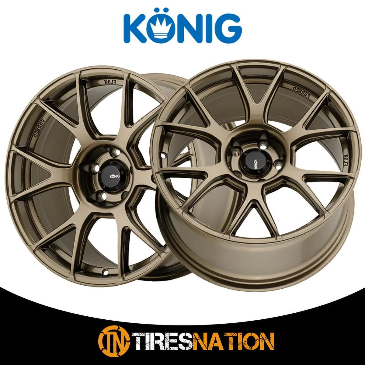 Bronze +40et Ampliform Gloss 5x114.3 17x8 56BZ Konig Wheel