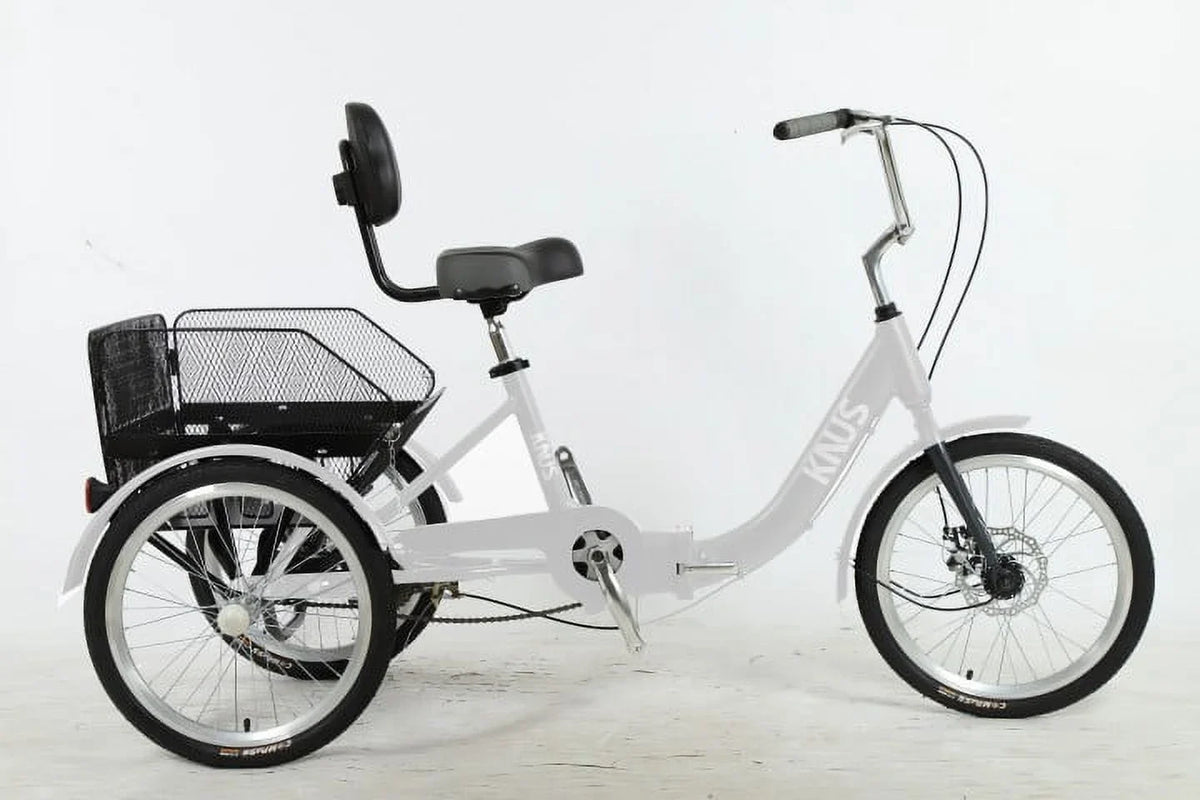 Large 7 for for HALJEN Adults Speed with 24 Inch, Enfoldment Basket, Seniors Tricycles Tricycle Adult Rear Men lb. Women Tricycle,400