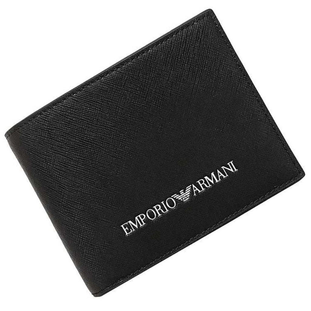 black (Like Y4R165 wallet Armani leather ARMANI Emporio New) EMPORIO white Pre-Owned folio men's