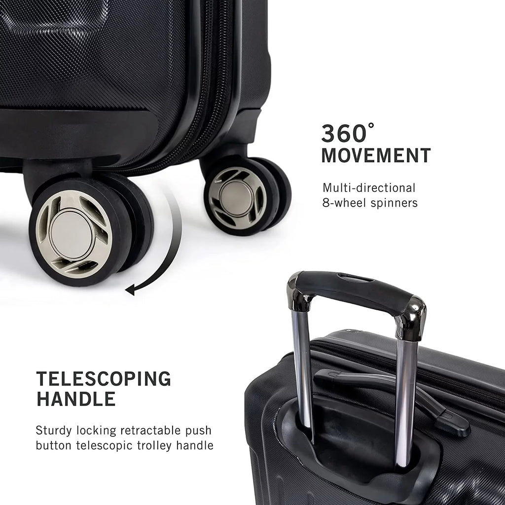 Spinner Set Expandable 8-Wheel Renegade Black Cole Kenneth 3-Piece 3-Piece Suitcase, Black, Set (20"/24"/28") Luggage REACTION Hardside (20"/24"/28") Lightweight