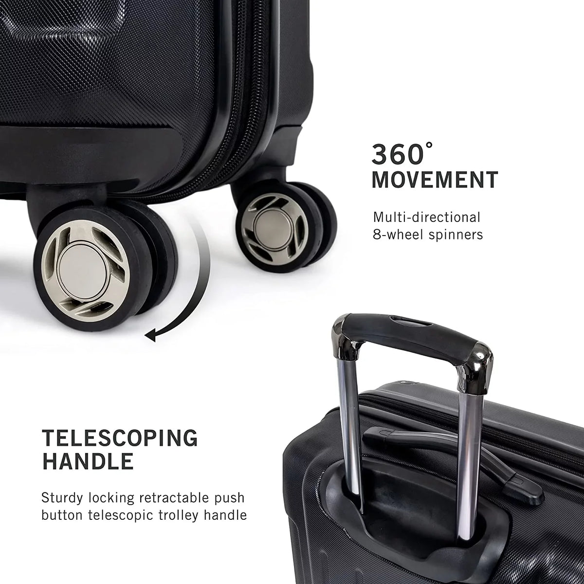 Spinner Set Expandable 8-Wheel Renegade Black Cole Kenneth 3-Piece 3-Piece Suitcase, Black, Set (20"/24"/28") Luggage REACTION Hardside (20"/24"/28") Lightweight