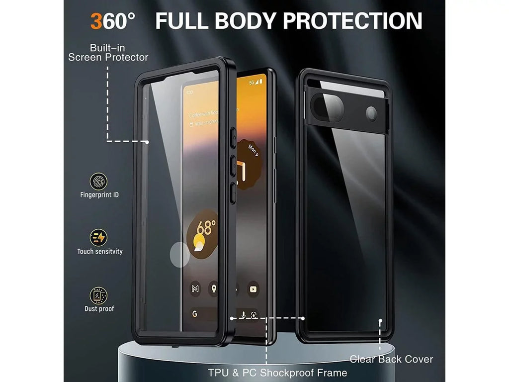 Screen Shockproof Cover Case IP68 Pixel Case, for Google 5G Back Waterproof Waterproof Protector Protective with 6A Clear Underwater 6A Google Pixel