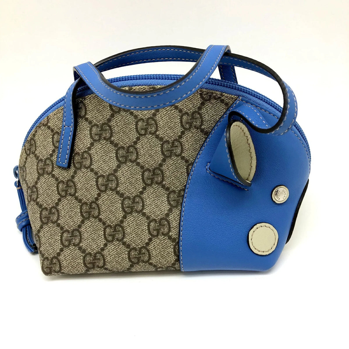 Ladies Gucci Handbag Blue ITAB3QFV27HY Leather Beige Pig RM5078D GUCCI (Good) Pre-Owned 271093 Pattern GG