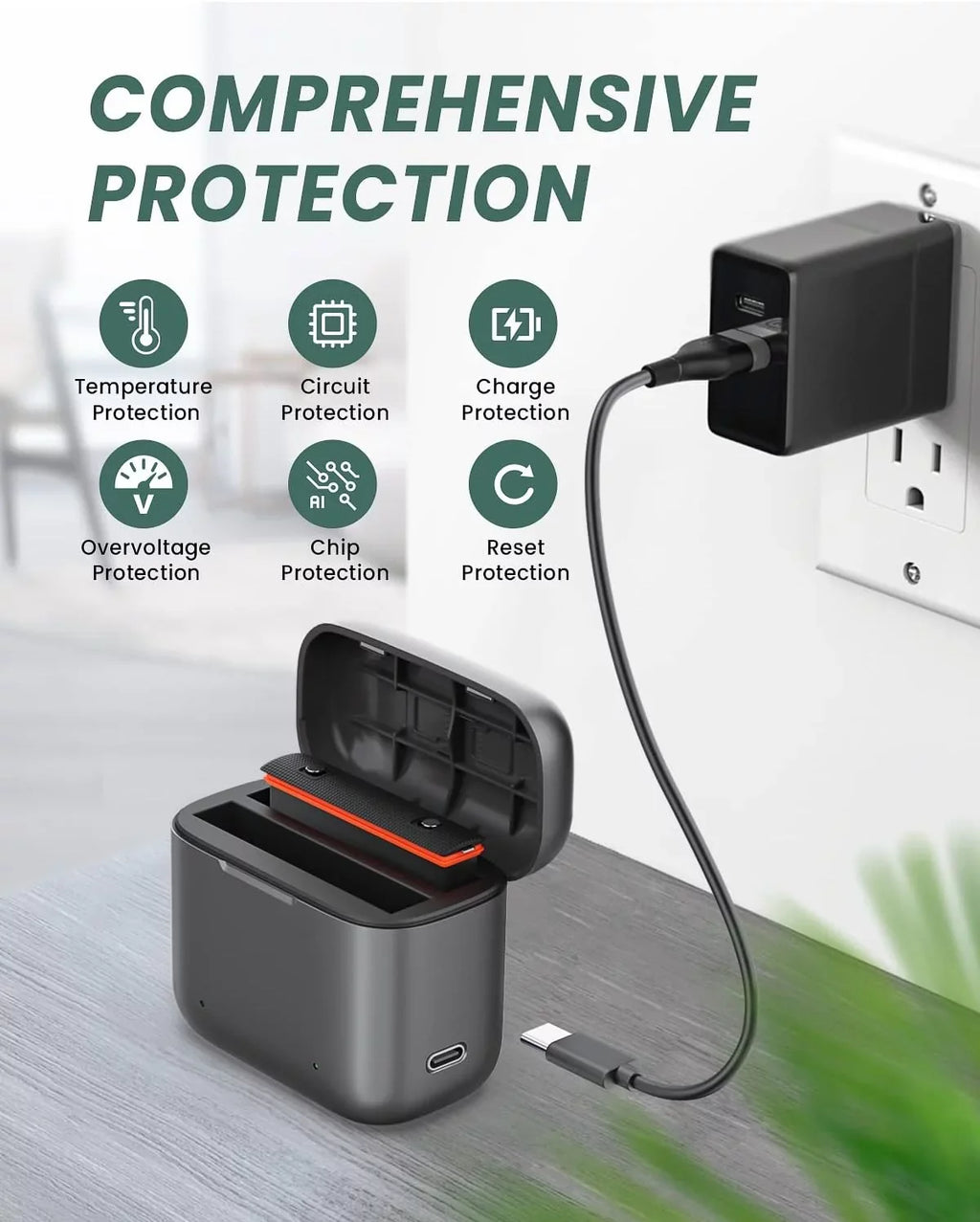 for Slots Camera Station Insta360 Charging Battery Misro & x3 Battery SD 1800mAh 2 Card Station Charger High Channel Capacity, One with