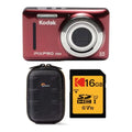 Case PIXPRO Kodak Camera and (Red) Digital Card Memory FZ53 with Zoom Friendly