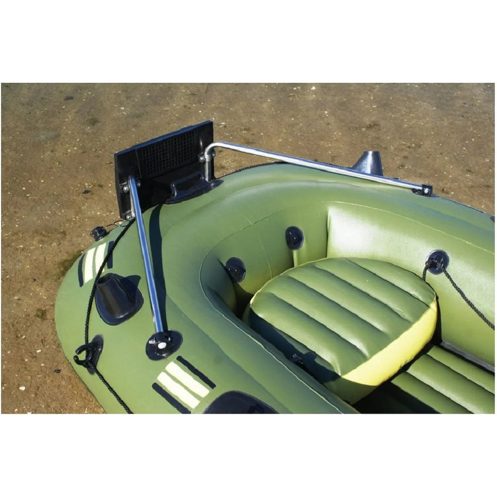 Black and Swim Green -12' Fishing Boat - 6-Person Inflatable Float Central